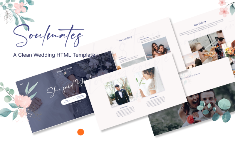 Soulmates - Wedding RSVP responsive HTML template